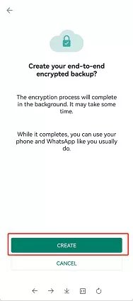whatsapp encrypted backup