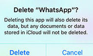 delete whatsapp to fix whatsapp black screen issue