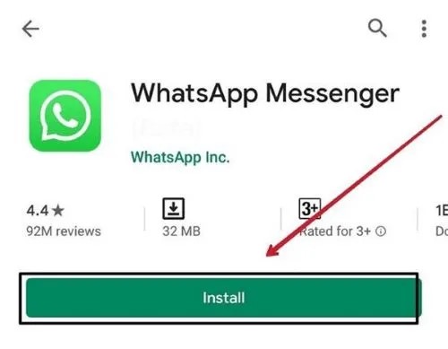 instale o whatsapp oficial da playstore