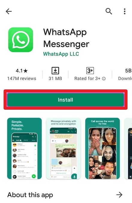 WhatsApp installieren