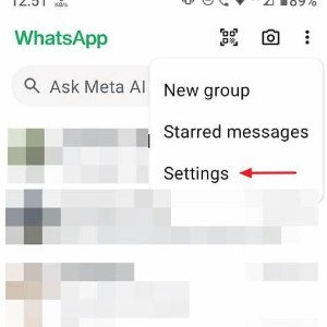 open whatsapp setting