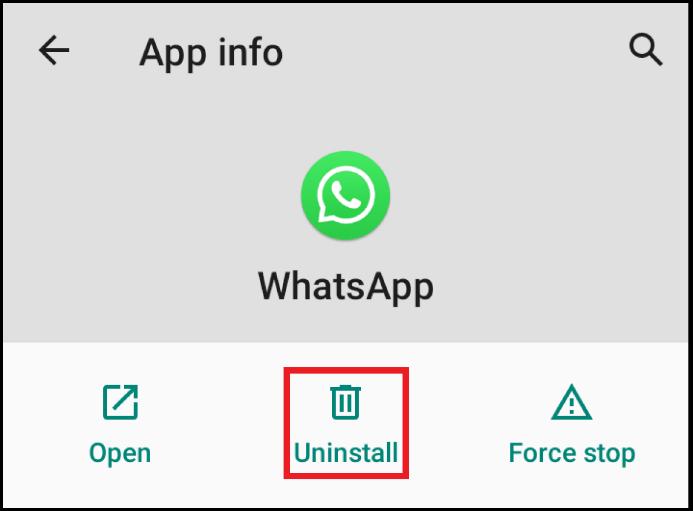  reinstalling the WhatsApp 