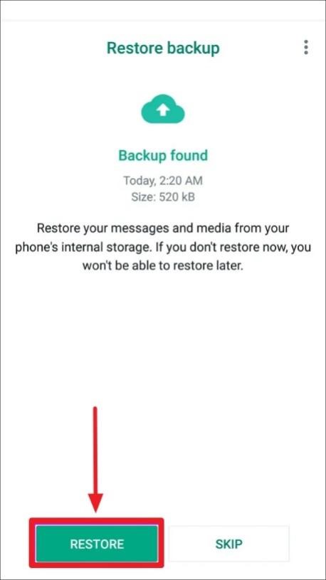 WhatsApp wiederherstellen