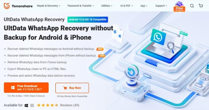 ultdata WhatsApp recovery tool 