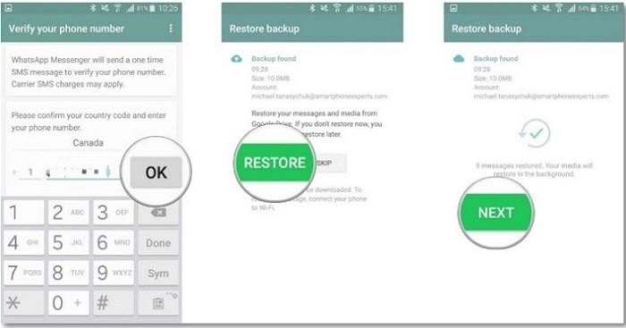 Desinstale e reinstale o WhatsApp