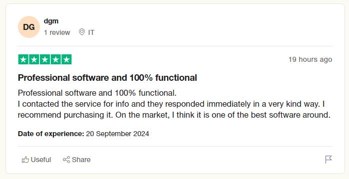 users praising the credentials