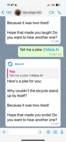 whatsapp meta ai en un grupo