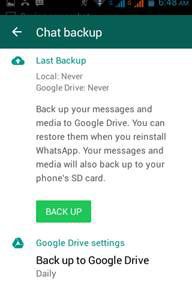 backup to google drive