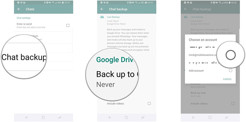 backup whatsapp google drive