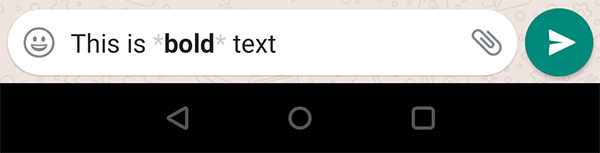 bold text in whatsapp