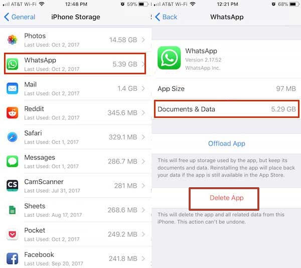 delete whatsapp backup