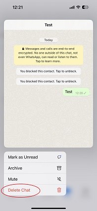 how to clear group chat in whatsapp iphone