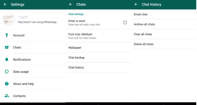 export chat android