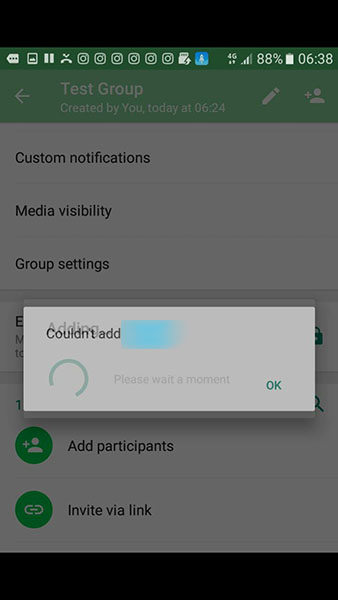 how to block someone on whatsapp who is not a contact