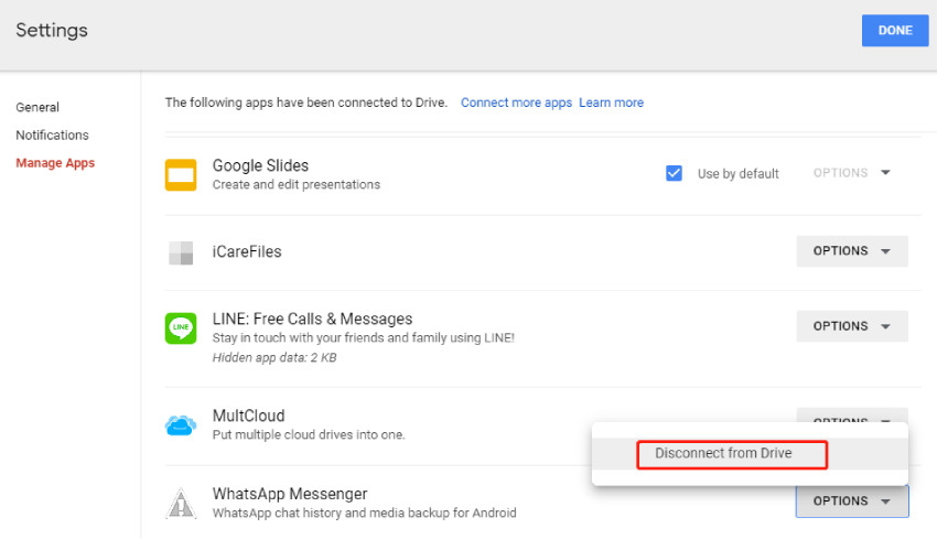 how to disconnect whatsapp from google drive-2