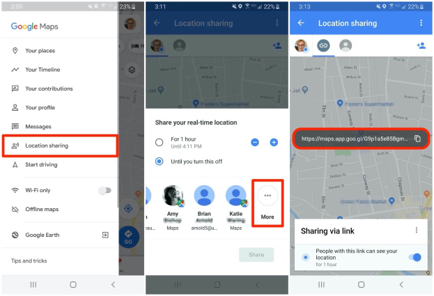 how to send location on whatsapp from google map android