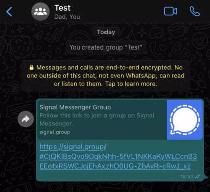 port a WhatsApp chat group to Signal 2