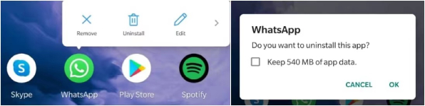 uninstall whatsapp from android