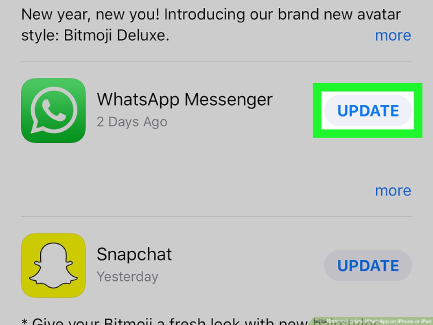 update whatsapp