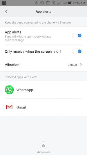 Smart band cheap with whatsapp notification