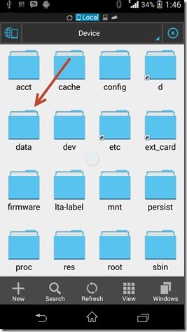 es file explorer data