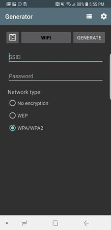 android share wifi password