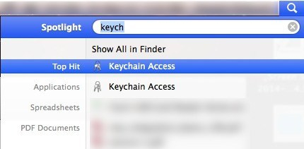 search keychain access 