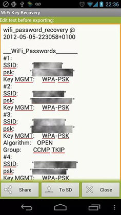 get wifi password android