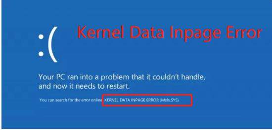 Kernel data inpage error windows 10 как исправить