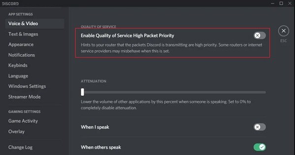 discord rtc connecting turn off qos