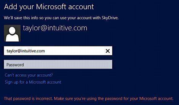 cannot change microsoft account password