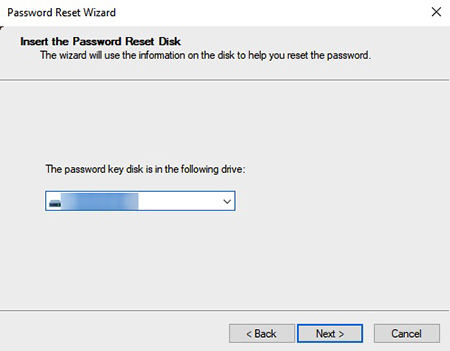 use password reset disk to unlock hp laptop
