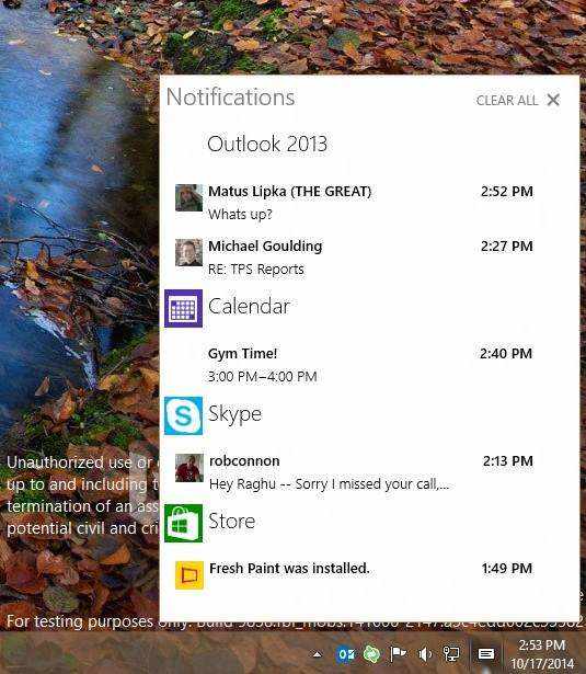 windows 10 action center